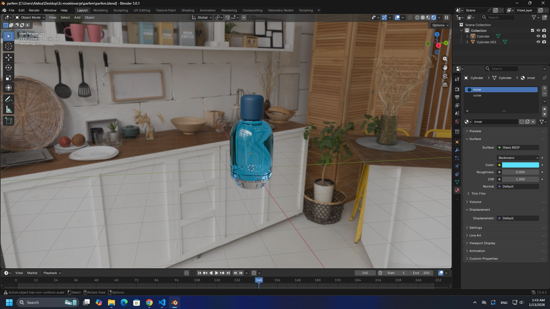 Blender 3D model parfema